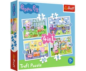 Peppa Pig Holiday reccolection Dėlionė 12 vnt Animaciniai filmai