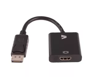 V7 Black Video Adapter DisplayPort Male to HDMI Female