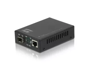 LevelOne GVT-2000 tinklo medijos keitiklis 1000 Mbit/ai Keli režimai Juoda