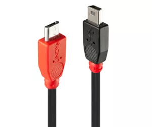 Lindy USB 2.0 Cable Micro-B/ Mini-B OTG, 1m