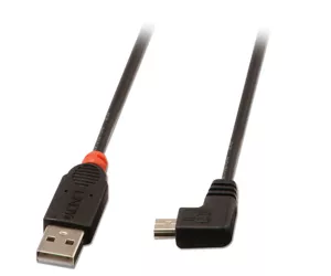 Lindy USB2.0 A/Mini-B 90 Degree 0.5m