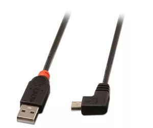 Lindy USB2.0 A/Mini-B 90 Degree 1m