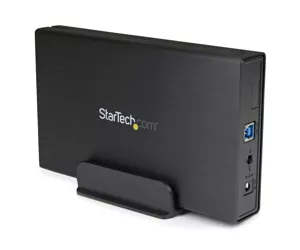 StarTech.com 3.5in Black USB 3.0 External SATA III Hard Drive Enclosure with UASP for SATA 6 Gbps – Portable External HDD