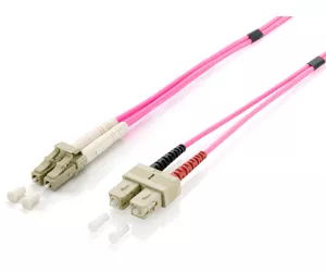 Equip LC/SC Fiber Optic Patch Cable, OM4, 0.5m