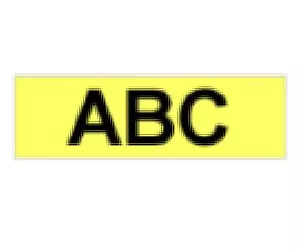 Brother Gloss Laminated Labelling Tape - 24mm, Black/Yellow