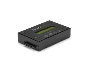 StarTech.com 1:1 Standalone Hard Drive Duplicator & Eraser, SATA HDD/SSD Disk Cloner & Eraser, LCD display, TAA Compliant, OS Independent