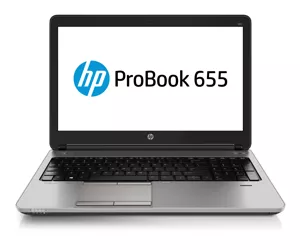 HP ProBook 655 G1 A4-4300M Sülearvuti 39,6 cm (15.6") AMD A4 4 GB DDR3-SDRAM 500 GB HDD Wi-Fi 4 (802.11n) Windows 7 Professional Must, Hõbe