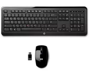 HP 697347-041 klaviatuur Hiir kaasa arvatud Raadioside QWERTZ Saksa keel Must