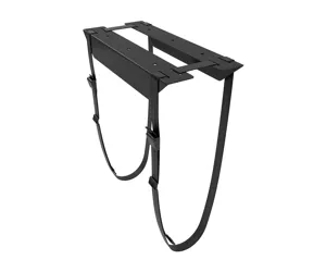 AISENS Under Desk CPU Holder with Strap, Black