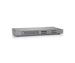 LevelOne 16-Port Gigabit PoE Switch, 802.3at/af PoE, 500W