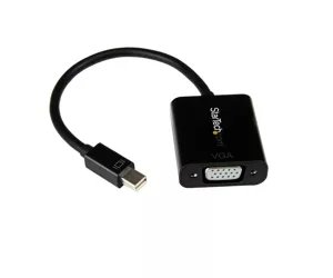 StarTech.com Mini DisplayPort to VGA Adapter - Active Mini DP to VGA Converter - 1080p Video - mDP or Thunderbolt 1/2 Mac/PC to VGA Monitor/Projector/Display - mDP 1.2 to VGA Dongle - Black