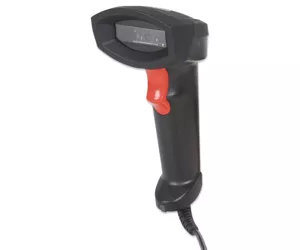 Manhattan Linear CCD Handheld Barcode Scanner, USB, 500mm Scan Depth, IP54 rating, Cable length 1.5m, Max Ambient Light 100,000 lux (sunlight), Black, Three Year Warranty, Box