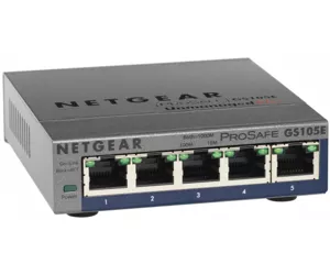 NETGEAR GS105E Valdomas L2/L3 Gigabit Ethernet (10/100/1000) Pilka