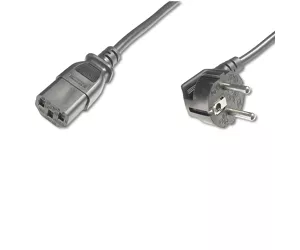 Ewent Power Supply Cable Shuko Plug > IEC C13, angled 90°, 1.80m