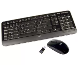 HP 505143-CG1 tastatūra Pele iekļauta RF Bezvadu QWERTZ Čehu, Slovāku Melns