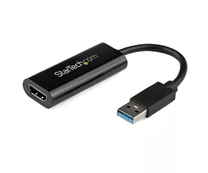 StarTech.com USB 3.0 auf HDMI Adapter - 1080p (1920x1200) - Dünner/kompakter USB Typ-A auf HDMI Video Adapter Konverter für Monitor - Externe Video- & Grafikkarte - Schwarz - Nur Windows