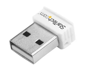 StarTech.com USB 150Mbps Mini Wireless N Network Adapter - 802.11n/g 1T1R USB WiFi Adapter - White