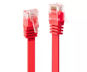 Lindy 1m Cat.6 U/UTP Flat Cable, Red