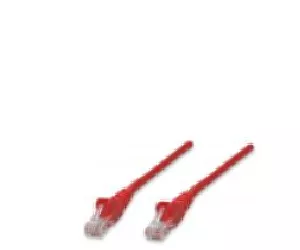 Intellinet Network Patch Cable, Cat5e, 2m, Red, CCA, SF/UTP, PVC, RJ45, Gold Plated Contacts, Snagless, Booted, Lifetime Warranty, Polybag