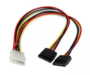 StarTech.com 12in LP4 to 2x SATA Power Y Cable Adapter