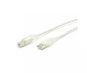 StarTech.com 10 ft. Transparent USB Cable A-B M/M