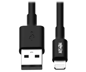 Tripp Lite M100-006-BK USB-A to Lightning Sync/Charge Cable (M/M) - MFi Certified, Black, 6 ft. (1.8 m)