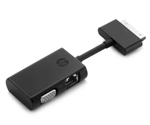 HP Dock Connector to Ethernet & VGA Adapter