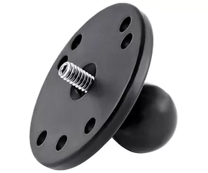 RAM Mounts Ball Adapter with Round Plate and 1/4"-20 Threaded Stud