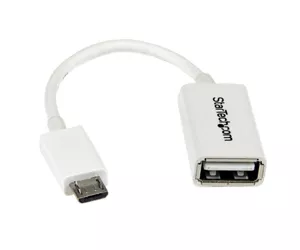 StarTech.com 5in White Micro USB to USB OTG Host Adapter M/F