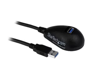 StarTech.com 5 ft Black Desktop SuperSpeed USB 3.0 Extension Cable - A to A M/F