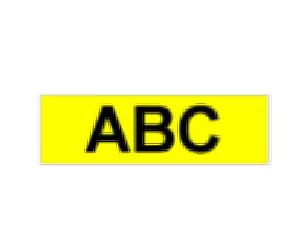 Brother Gloss Laminated Labelling Tape - 6mm, Black/Yellow
