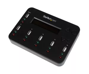 StarTech.com 1-5 USB Thumb Drive Duplicator and Eraser with LCD Display, 1.5 GB/min Copy Speed and 3-Pass Erase