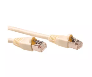 ACT Ivory 1 metre SF/UTP CAT5E patch cable snagless with RJ45 connectors