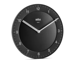 Braun BC 06 B Quarzwanduhr analog schwarz