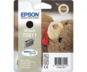 Epson Teddybear Singlepack Black T0611 DURABrite Ultra Ink