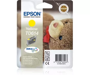 Epson Teddybear Singlepack Yellow T0614 DURABrite Ultra Ink