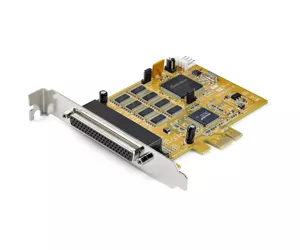 StarTech.com 8-Port PCI Express RS232 Serial Adapter Card - PCIe RS232 Serial Card - 16C1050 UART - Multiport Serial DB9 Controller/Expansion Card - 15kV ESD Protection - Windows & Linux