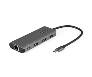 StarTech.com USB C Multiport Adapter - 10 Gbit/s USB Typ C Mini Dock mit 4K 30Hz HDMI - Power Delivery 3.0 Passthrough - 3 Port USB Hub, GbE - USB 3.1 / 3.2 Gen 2 Laptop Dock - 25 cm Kabel
