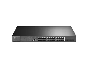 TP-Link JetStream 24-Port Gigabit and 4-Port 10GE SFP+ L2+ Managed Switch with 24-Port PoE+