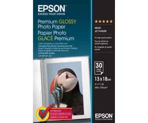 Epson Premium Glossy Photo Paper - 13x18cm - 30 Blätter