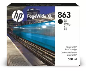 HP Струйный картридж 863 для PageWide XL, 500 мл, черный