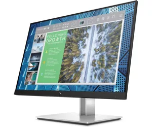 HP E-Series E24q G4 computer monitor 60.5 cm (23.8") 2560 x 1440 pixels Quad HD Black, Silver