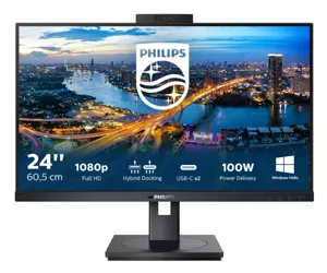 Philips B Line 243B1JH/00 computer monitor 60.5 cm (23.8") 1920 x 1080 pixels Full HD LCD Black