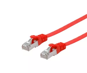 Equip Cat.6A U/FTP Flat Patch Cable, 5.0m, Red