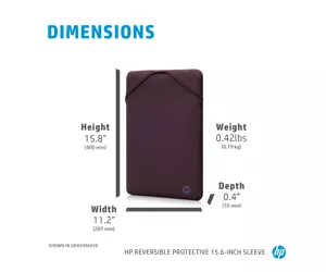 HP Reversible Protective 15.6-inch Gold Laptop Sleeve