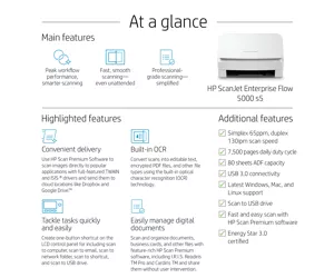 HP Scanjet Enterprise Flow 5000 s5 Сканер с полистовой подачей 600 x 600 DPI A4 Белый
