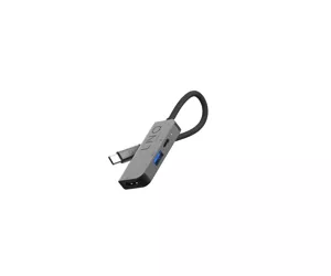 LINQ byELEMENTS LQ48000 knyginių kompiuterių dokas / jungčių replikatorius USB 3.2 Gen 1 (3.1 Gen 1) Type-C Juoda, Pilka