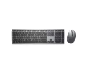 DELL KM7321W клавиатура Мышь входит в комплектацию РЧ беспроводной + Bluetooth QWERTY Международный американский стандарт Серый, Титановый