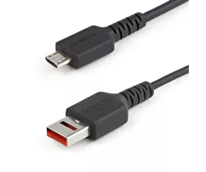 StarTech.com 3ft (1m) Secure Charging Cable – USB-A to Micro USB Data Blocker Charge-Only Cable – Power-Only Charger Cable for Phone/Tablet – Data Blocking USB Protector Adapter Cable