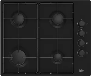 Beko HIBG64120SB варочная поверхность Черный Встроенный 60 cm Газовый 4 зона(ы)